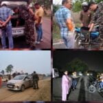 Dhanbad के सीमावर्ती चेकपोस्टो का औचक निरिक्षण करते पदाधिकारी